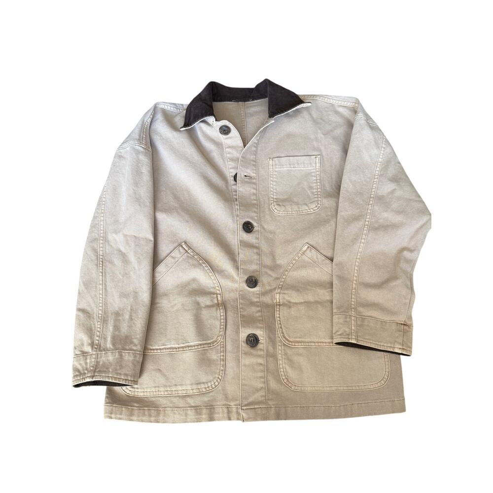 Faherty sunwashed barn coat in sandy khaki - Picture 5 of 9